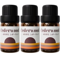 1+1+1 천연 유기농 아로마오일 에센셜오일, 유기농 시더우드오일, 5ml, 3개