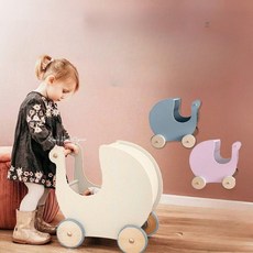 목제 아기 걸음마 수레차 보행연습 조립X 완성품 일본직배송, 흰색, 1개