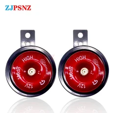 [호환] 오토바이 전기 자전거 스쿠터 경적 슈퍼 시끄러운 방수 모페드 먼지 자동차 에어 110/105db 12V, 02 2Pcs 110db 12V