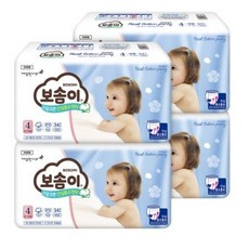 보솜이 리얼코튼 안심흡수 팬티형 기저귀 여아용 대형, 4단계