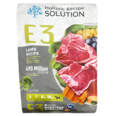 Holistic Recipe SOLUTION 耐吉斯 E3 成犬配方無穀乾飼料 大顆粒, 活力羊肉餐, 9.98kg, 1袋