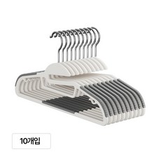 40000KM 오픈토 미끄럼 어깨뿔방지 고리 회전형 옷걸이 10개입