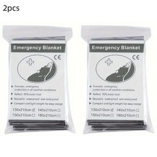 담요 야외 처치 군사 키트 캠핑 방풍 방수 호일 열, 1개, 색상: 3. 2pcs sliver