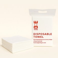 트립비 국내산 일회용 수건 고급형 여행용수건 30x80cm 10매