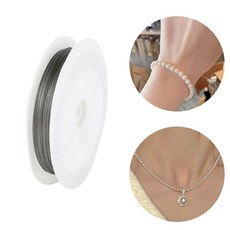 DIY 목걸이 팔찌 만들기 부자재 강선 와이어 줄 0.38mm, 악세사리 공예용 스틸 와이어 줄