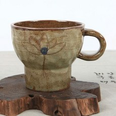 분청 절구형 머그컵, A형 옅은색