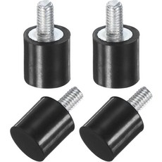 M 미터XITY 4팩 고무 마운트 D15mmxH15mm 남성 진동 차단기 원통형 충격 흡수기 W M4 x 10mm 스터드 공기 압축기자동차펌프보트게이지 모터보빈스, M3 x 6mm, 8mm