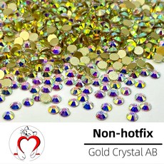 논핫픽스 크리스탈 AB 모음, 1봉, 금색코팅