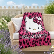 Tiger Pavilion 레오파드 무늬 헬로 키티 담요