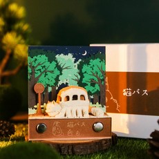 創意禮品 貓巴士立體紙雕便籤本 桌面擺件, 1個, 貓巴士