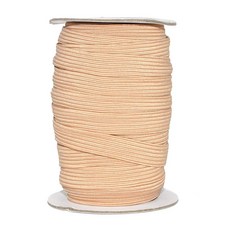 만다라 공예품 12mm 20야드 금속 은 탄성 밴드 - 평평한 코드 1/2 제작용 2인치 땋은 신축 스트랩 1개, Nude, 3/8 Inch 10mm 50 Yards