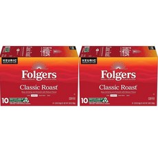 Folgers 클래식 로스트 커피 미디엄 로스트 Keurig K-Cup 포드 10개입 80g 2개, 20개입