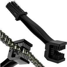 VCYOPN 모터사이클 체인 와셔 양면 및 긴 이 있는 이중 끝 기어 청소 도구 크랭크셋 브러시 먼지 청소기 블랙, 1 PCS, Red