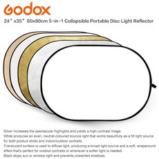 Godox 神牛 五合一折疊反光板套裝 便攜式攝影, 1個, RFT-05/60x90x5 請單獨下單