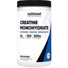 좋은 너무좋은 그런상품 뉴트리코스트 크레아틴 모노하이드레이트 미분말 500g 1회 제공량(5g)당 5000mg - 100회 제공량 17.9oz 많이애용해주세요, 뉴트리코스트크레아틴모노하이드레이트미분말500g1회제공량, 1개