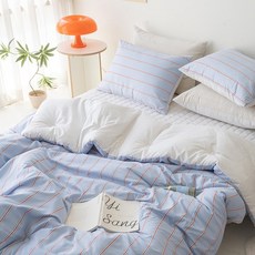 셀디온 먼지없는 항균 옥수수솜 사계절 차렵 이불베개세트 Q