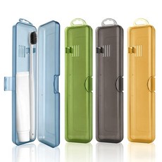 Roucerlin 치약 및 칫솔 여행용 케이스 스냅온 여행용 칫솔 홀더 여행 욕실 자동차 휴대용 휴대용 칫솔 케이스 보관 용기 (투명 컬러), 투명한 컬러풀