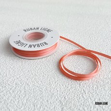 러반라인 고밀도 양면 공단 리본 3MM 얇은 리본 선물 포장끈, 오렌지
