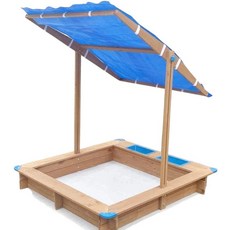 모래 놀이터 만들기 샌드 카페 촉감 우드 베란다 diy 실내 정원 놀이 샌드풀 울타리, A. 사각모래펄+천장+50kg모래