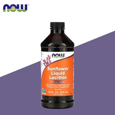 NOW Foods 나우푸드 해바라기 레시틴 효능 액상 - 포스파티딜 콜린 이노시톨(473ml), 1개