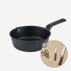 플렉스팬 IH 20cm 매트블랙 + 우디크 칼가위 3P 세트