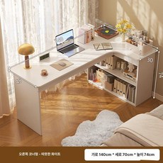 일체형화장대 서랍장 모던 테이블 메이크업, 웜화이트 140cm 오른쪽 코너