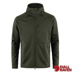 【Fjallraven 小狐狸】男保暖彈性防潑連帽刷毛外套Abisko夾克風衣 北極狐