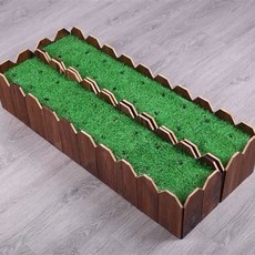 베란다조화 장식 조경 가드닝 녹색 파티룸 울타리, 80cm 길이 14구 직사각형 받침대