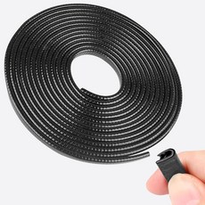 REGUICORP 6.1m(20피트) 자동차 도어 엣지 가드 U자형 블랙 자동차 도어 프로텍터 대부분의 차량에 맞는 자동차 도어 엔트리 가드 내장 금속 클립 접착제 필요