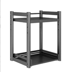 밥솥 슬라이딩 렌지대 오븐장 레일 철제 주방 선반, 검정 단층 53cm