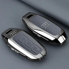 아우디 A3 A5L Q6 신형 2025 액세서리용 아연 합금 자동차 스마트 리모컨 키 케이스 커버 쉘 홀더 보호대, 01 F-gun grey