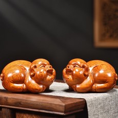 黑檀木 花梨木 紅花梨木 招財豬擺件 福豬, 如圖所示, 1個