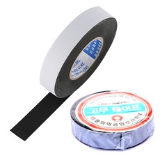 국산 고무 테이프 전기 절연 폭 19mm 길이 5m 두께 0.8mm 전선 배선 전기선 강력 자기 융착성 기계 모터 실링 씰링, 1개