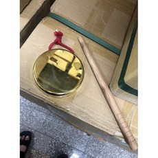 華誠 3.5吋 銅鑼組 含木製敲擊棒, 1個