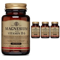 SOLGAR 鎂&維他命B6補充錠, 100顆, 4罐