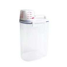 쌀보관 소분용기 사료통 잡곡통 시리얼통 2kg, 1개