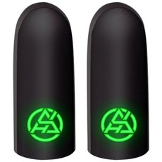 夜光戰士電競專用手遊指套 遊戲指套 防汗防滑 超薄透氣 走位神器 吃雞神器 一對2入, 黑色, 1個