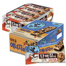 오리온 닥터유 단백질바 에너지바 600g+600g(1200g 세트) 1박스+1박스 혼합세트, 600g