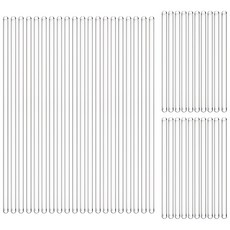 야룽 40개 유리 교반봉 12인치 및 5인치 길이 7mm 직경 실험실 과학 교육을 위한 양쪽 끝이 둥근 투명 키친 바 칵테일 음료