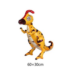 3D 서 공룡 풍선 만화 T 렉스 디노 호일 파티 장식 어린이 생일 용품, as picture, 먼지가 많은 와인