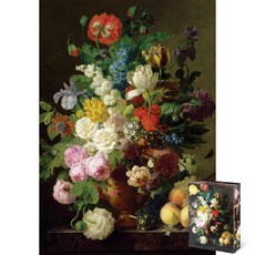 모두의취미 포도와 복숭아가 있는 꽃병 1000피스 정물 직소퍼즐, 1개