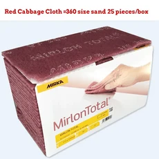 Mirka 멜론 천 자동차 마감 녹 청소 나일론 사포 115x225mm 25 개, 01 360grit 25 pcs, 01 CHINA