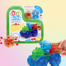 젤리블록스 트랙터세트 Tractor Set 말랑말랑 젤리블럭 장난감, 1개