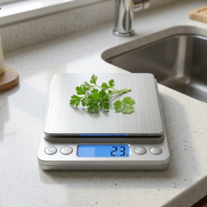 라이프엔라이크 초정밀 디지털 주방저울 1kg 0.1g 전자저울 베이킹 커피 다용도 계량, I2000, 실버