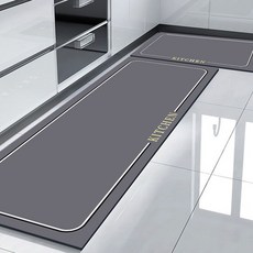 廚房硅藻土地墊：吸水速乾、防滑安全、柔軟舒適居家腳踏墊, 1個, 幸運符號【真硅藻泥】,40*60釐米