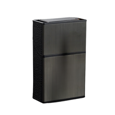 防潮抗壓香煙盒 塑膠菸盒 防水防壓大容量煙收納盒 防撞便攜, 黑拉絲-升級(雙開蓋), 1個