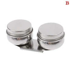 스테인레스 스틸 드럼 페인팅 팔레트 오일 페인트 포트 싱글 더블 홀 디퍼 신제품, 01 B, 01 China Mainland