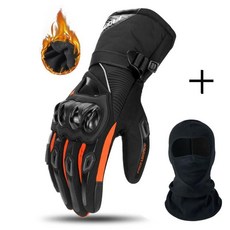 겨울 오토바이 오프로드 방한 장갑 터치스크린 방풍 야외 라이딩, 3. Orange WN-01 BK mask