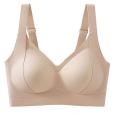 優選 乳膠無痕內衣女大胸顯小舒適提拉聚攏文胸收副乳無鋼圈薄款胸罩杯 副廠商品