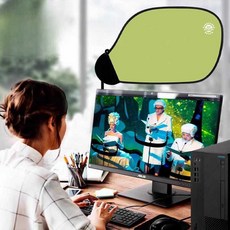 모니터 햇빛가리개 컴퓨터 화면 가리개 사무실 키오스크 노트북 가림막, 1개, 페어리 핑크 흡입컵+선바이저클립